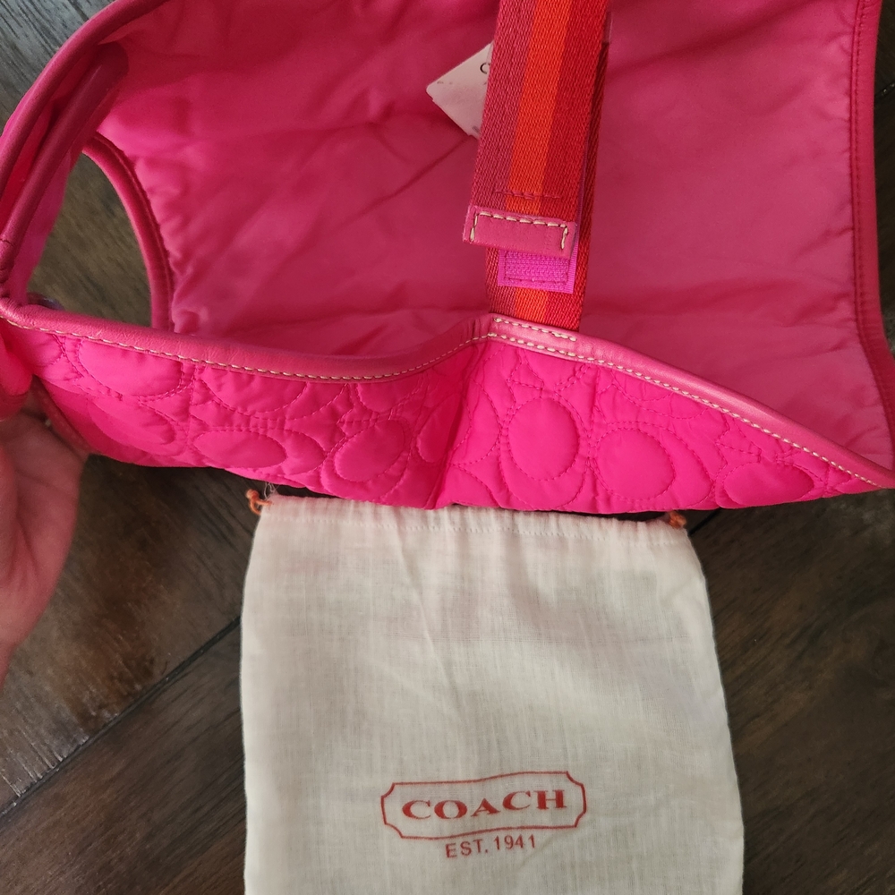 Coach Fuchsia Quilted Dog Vest - Picture 4 of 8